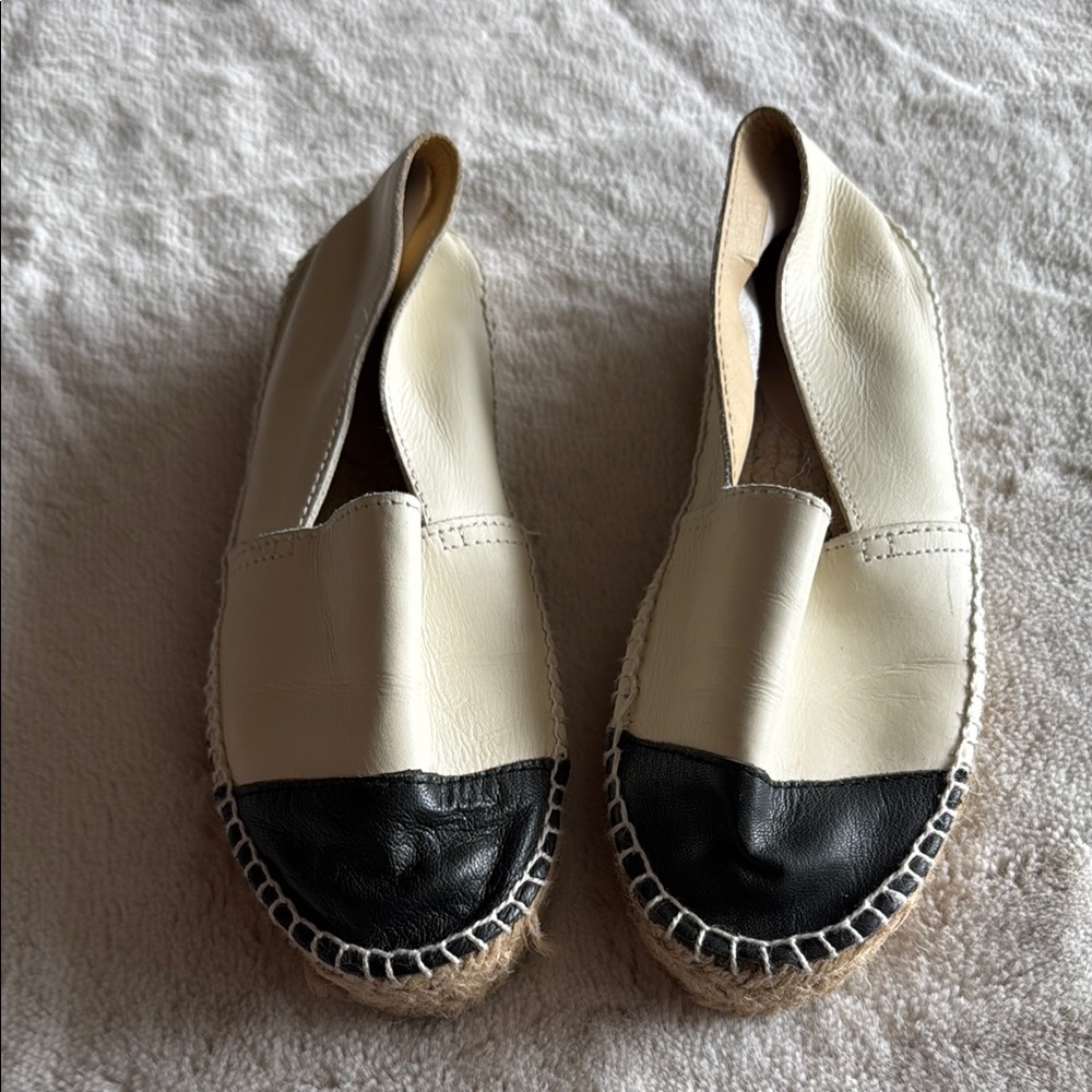 Aldo Cream and Black Espadrille